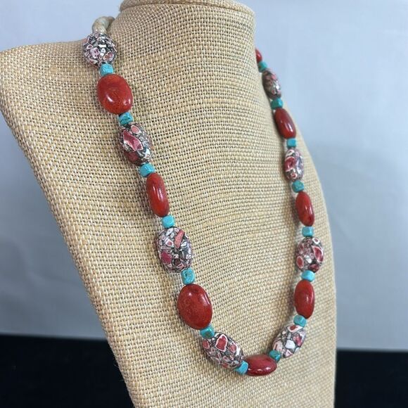 Multi Colored Stone Choker - Picture 2 of 5